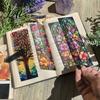 Gift for Book Lovers Stained Glass Flower Bookmark Floral Acrylic Suncatcher Rose Design Bookmark Plant Page Marker Gifts Bookish Women Dreamy