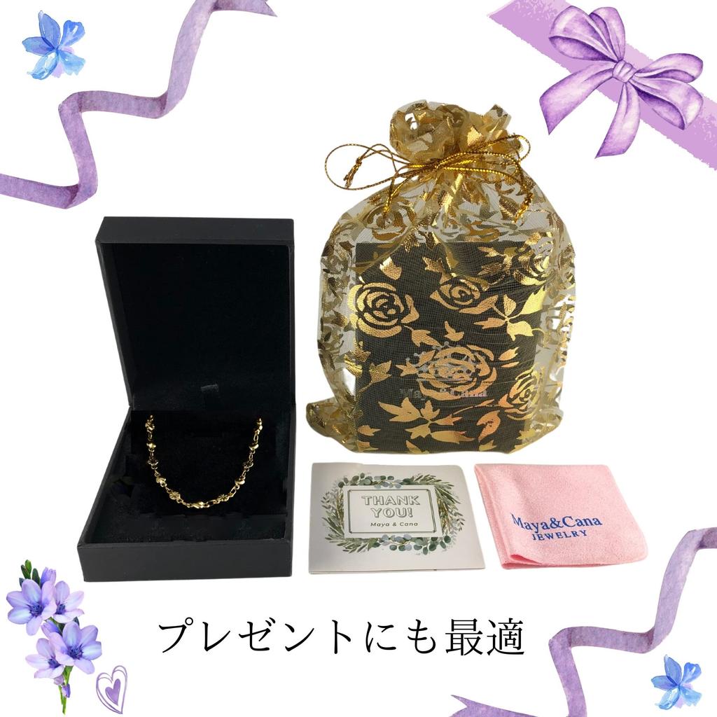 Магнитное ожерелье для женщин, новейшая разработка, хирургическая нержавеющая сталь, цепь 45 см, металл, гипоаллергенное сердце [MAYA&CANA]<Japanese Design> (Золотая форма)