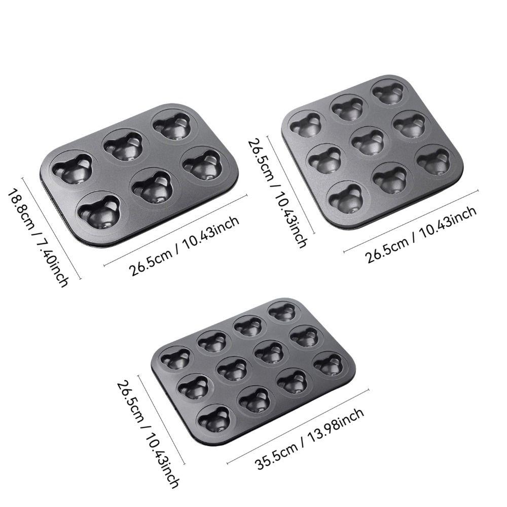 6/9/12 Cavity Cake Mold Non-stick Coating Baking Tray High-quality Muffins Moulds Cake Making