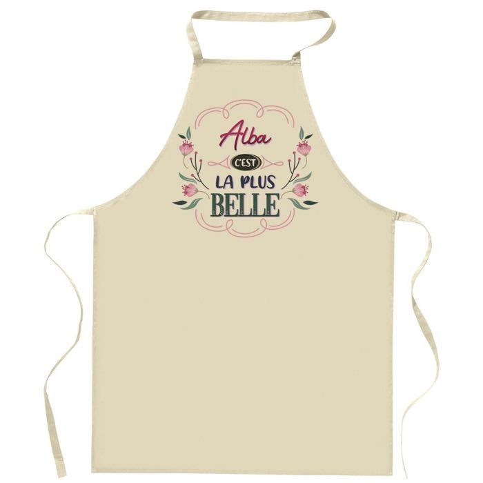 Tablier de cuisine - Alba - Impression bretonne - Coton résistant - Impression réalisée en France