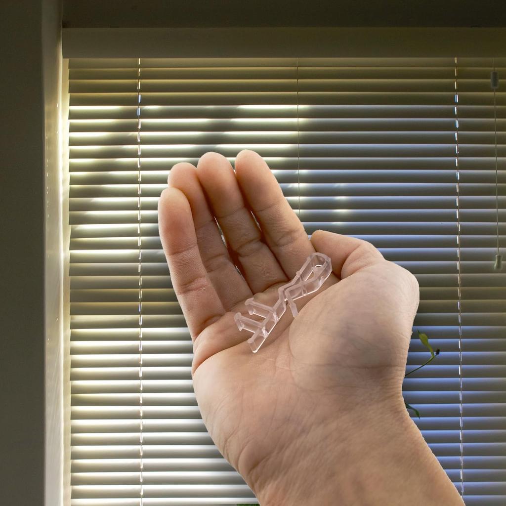 Amazing Drapery Hardware 2" Clear Hidden Valance Clips - Durable Plastic Brackets for Blinds and Window Shades, 10-Pack