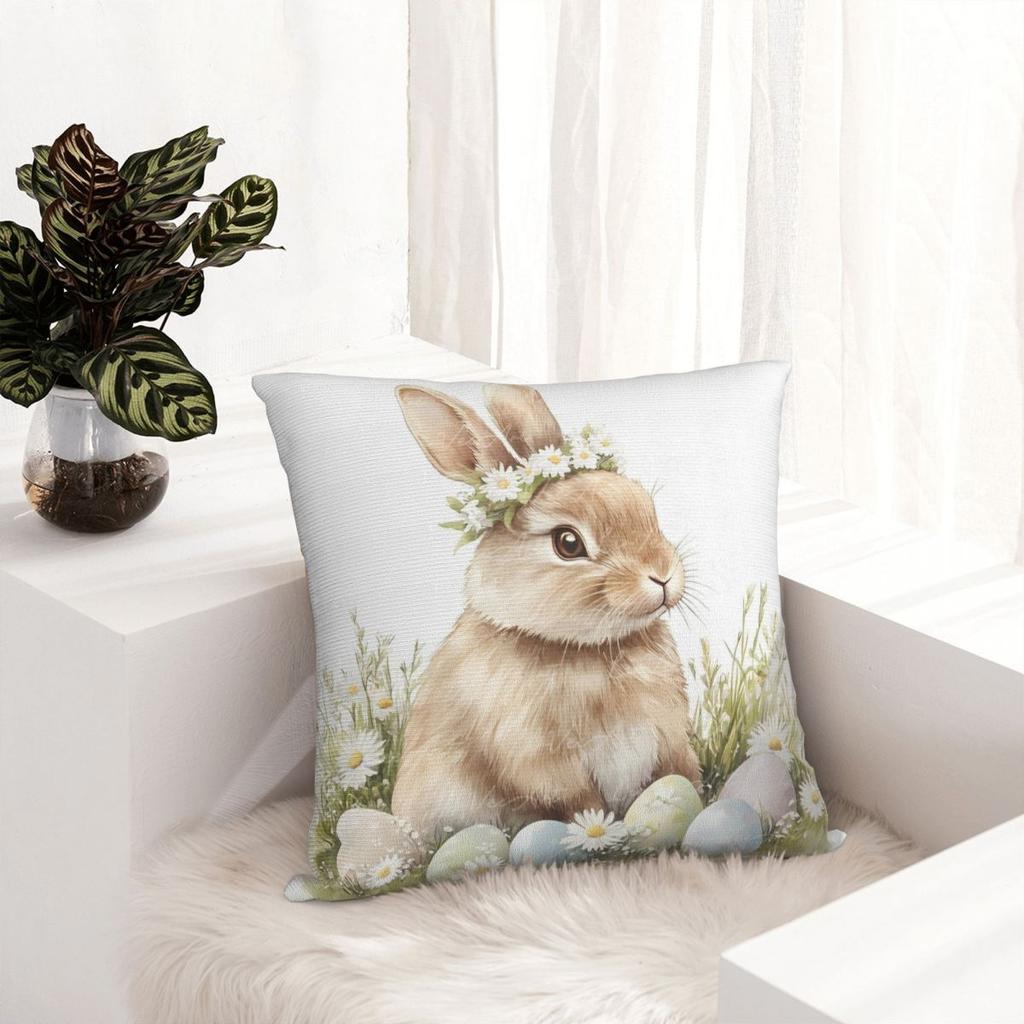 Наволочка Винтажный Пасхальный Кролик Яйцо Графический Чехол для Подушки Винтажная Наволочка Для Офиса Автомобиля Дома Декоративные Наволочки