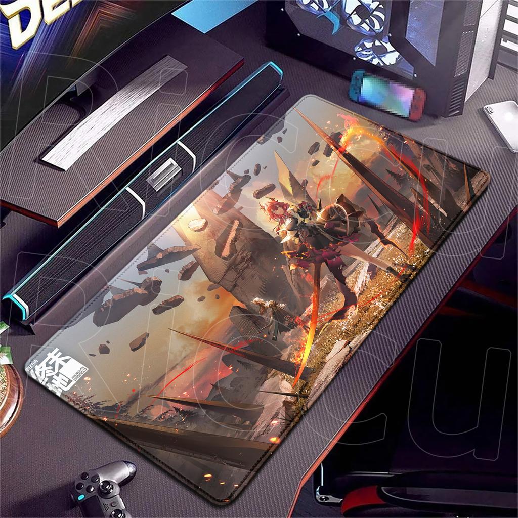 HD Arknights Endfield Коврик для мыши Аниме Девушка Laevatein Коврик для мыши Большой Геймерский XXL Коврик для ноутбука Игровой ПК Аксессуары расширяемый Настольный коврик