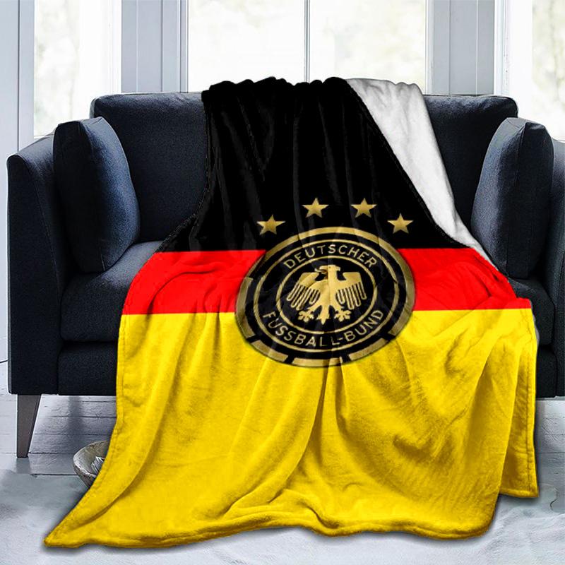 German Football Emblem Printed Throws Blanket Soft Flannel Blankets for Couch Bed Gifts for Men Women Picnic blanket Christmas gifts