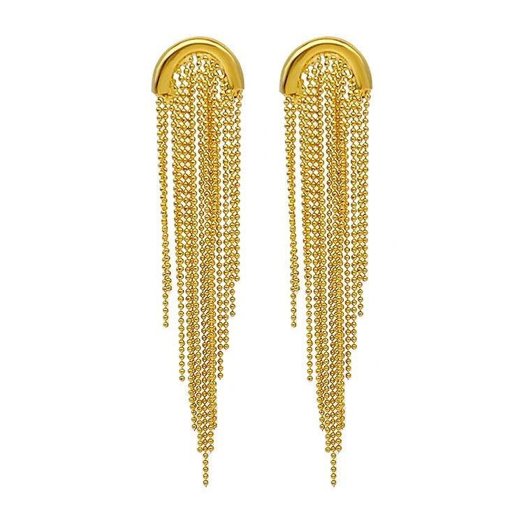 Блестящие серьги-кисточки, женские серьги с чувством высокого класса, легкие роскошные аксессуары для ушей в нишевом дизайне