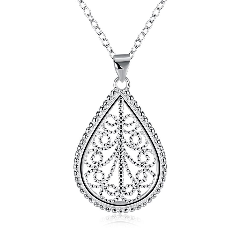 Silver Plated Necklace Set S925 Silver Earrings Set S925 Silver Vintage Palace Necklace Earrings Fashion Two Piece Set