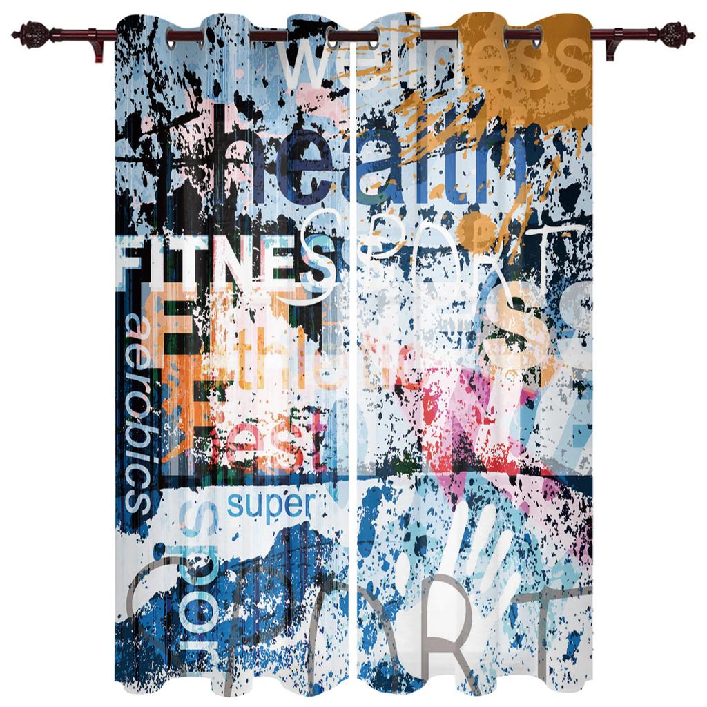 Картина маслом Абстрактные геометрические желтые занавески на окна Домашний декор Занавески для гостиной Ванная комната Спальня Оконные занавески