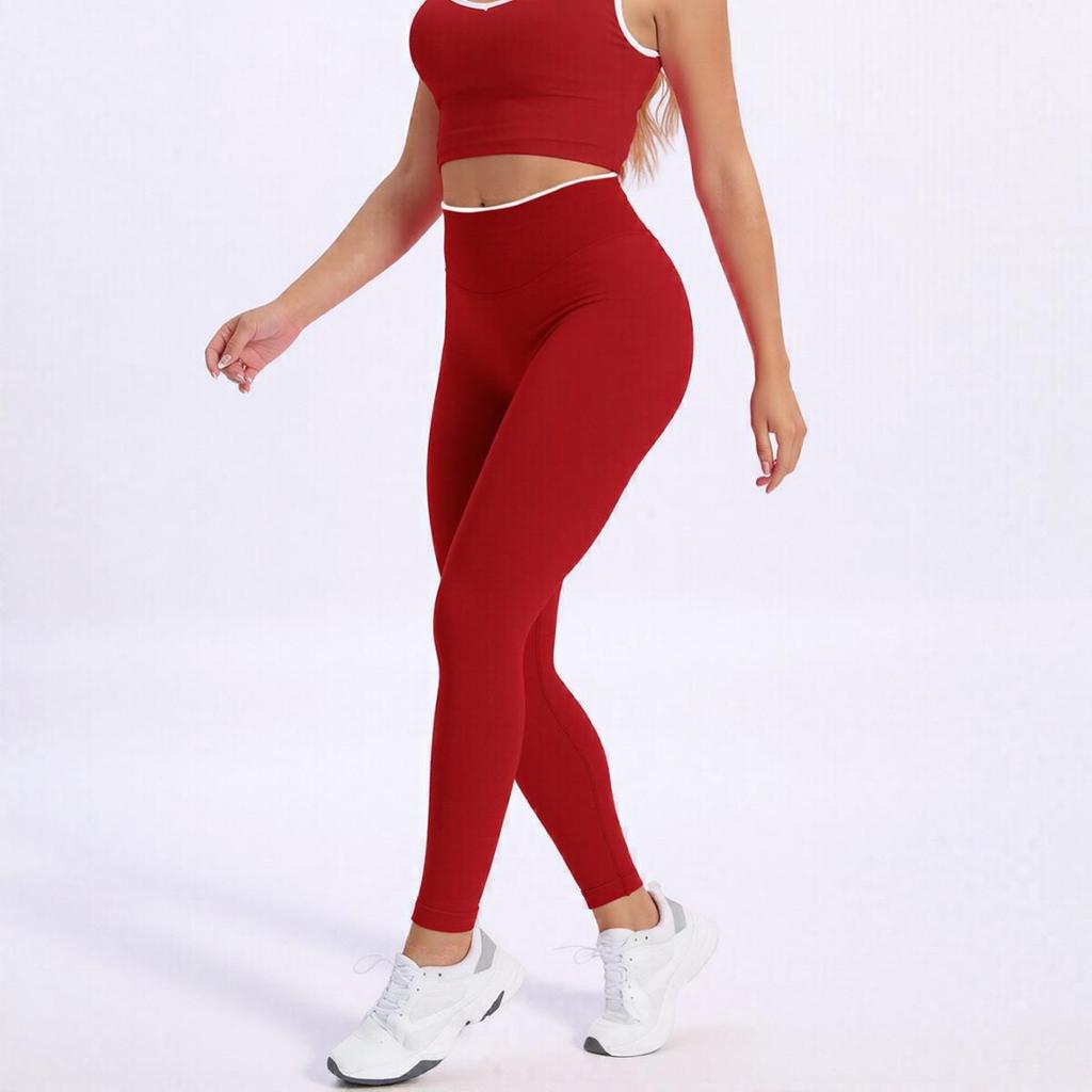 Женские бесшовные леггинсы с высокой талией, быстросохнущие, с цветными блоками, для бега и фитнеса