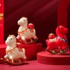 with Blessing Word Year of The Horse Zodiac Ornament Mini Horse Mascot Statue  Study