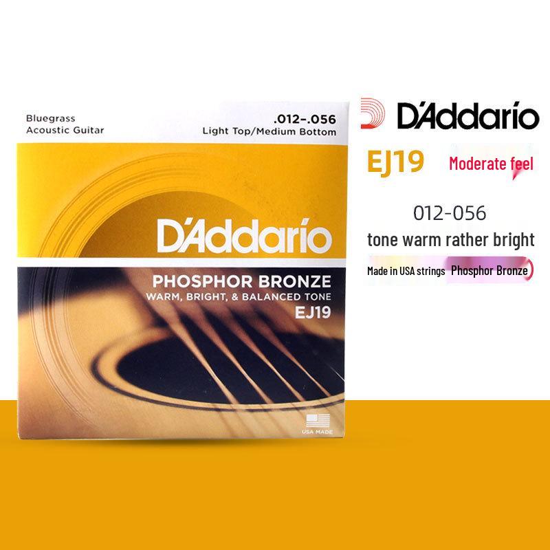 D'Addario EJ16 EZ920 Струны для фолк-гитары с покрытием из фосфорной бронзы, набор из 6 штук.
