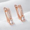 Minimalist Micro Inlay Zircon Women Earrings Golden Geometric Vintage Fashion Jewelry