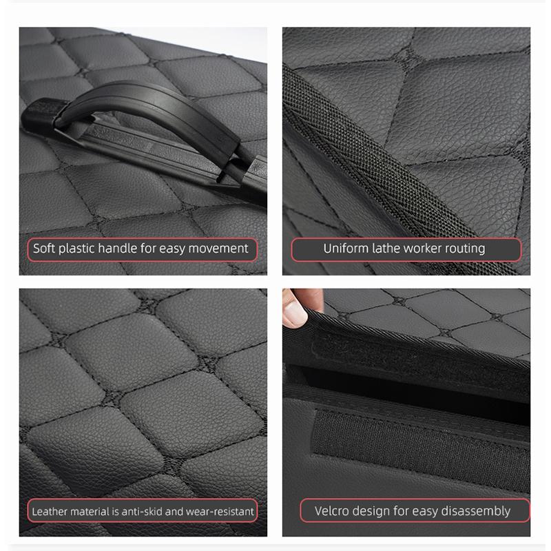Leather Suitcase Car Trunk Organizer Box Foldable Storage Bin For Mazda 2 3 6 5 Atenza CX30 CX90 CX60 CX50 MX30 CX3 CX5 MX5 CX7 FF20