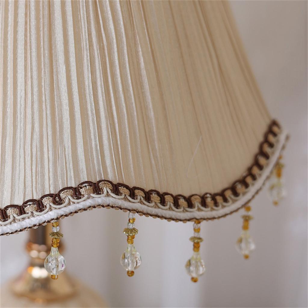 Настольная лампа, тканевая прикроватная лампа, тумбочка, настольная лампа с цилиндрическим абажуром, теплая настольная лампа, домашний декор