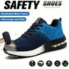 Men's and Women's Fashion Safety Shoes - Breathable Mesh, Smash and Puncture Resistant, Steel Toe Lightweight Work Sneakers, Comfortable , Work Shoes