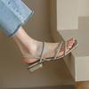 2025 лето новые плоские сандалии фея ремешки французский плоский каблук интернет-знаменитость римские мягкая кожа универсальные летние