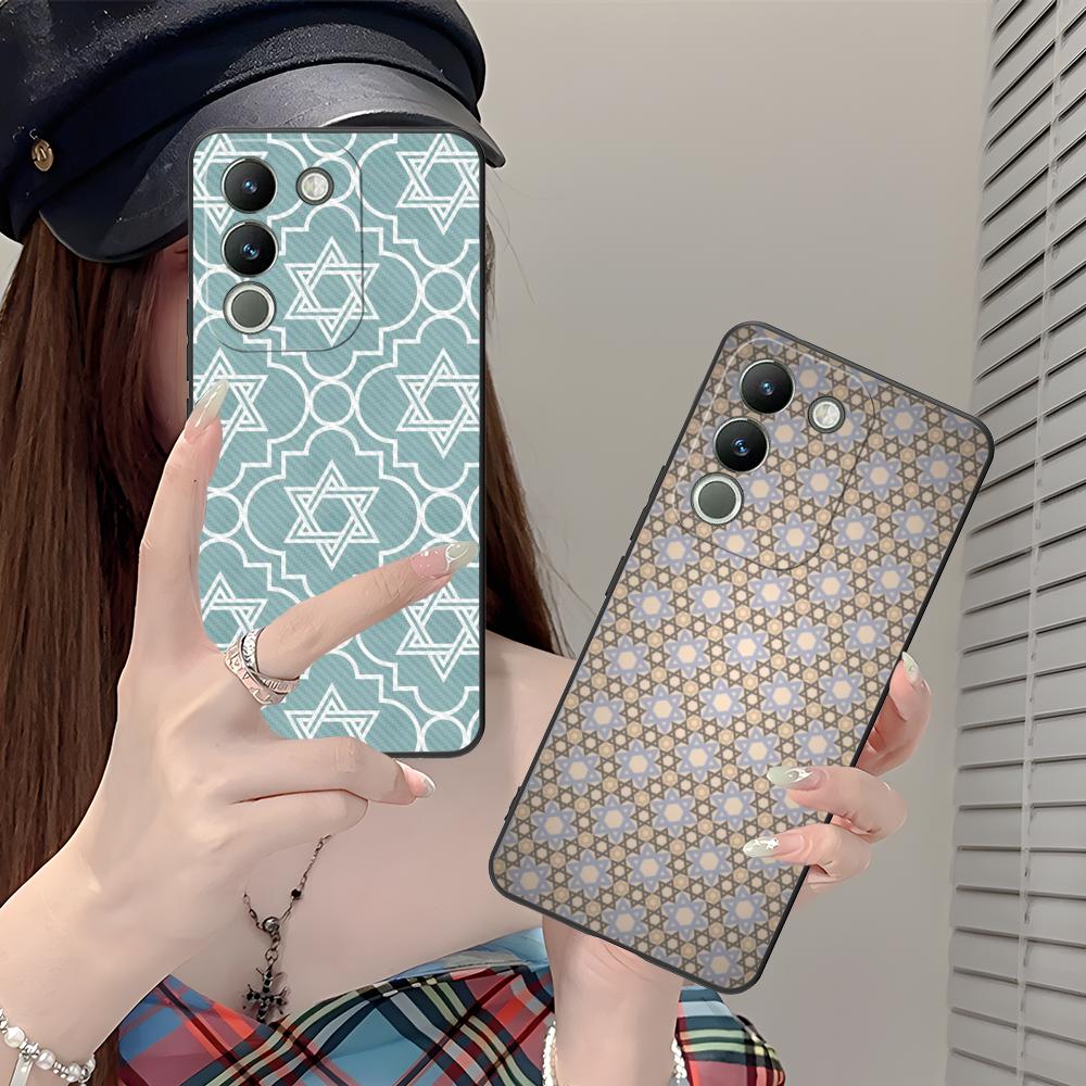 Еврейский чехол для телефона Ханука для VIVO V60 V50 V40 V30 V29 V27 V25 V23 Pro Lite 5G Цветной печатный чехол Красивые мобильные телефоны