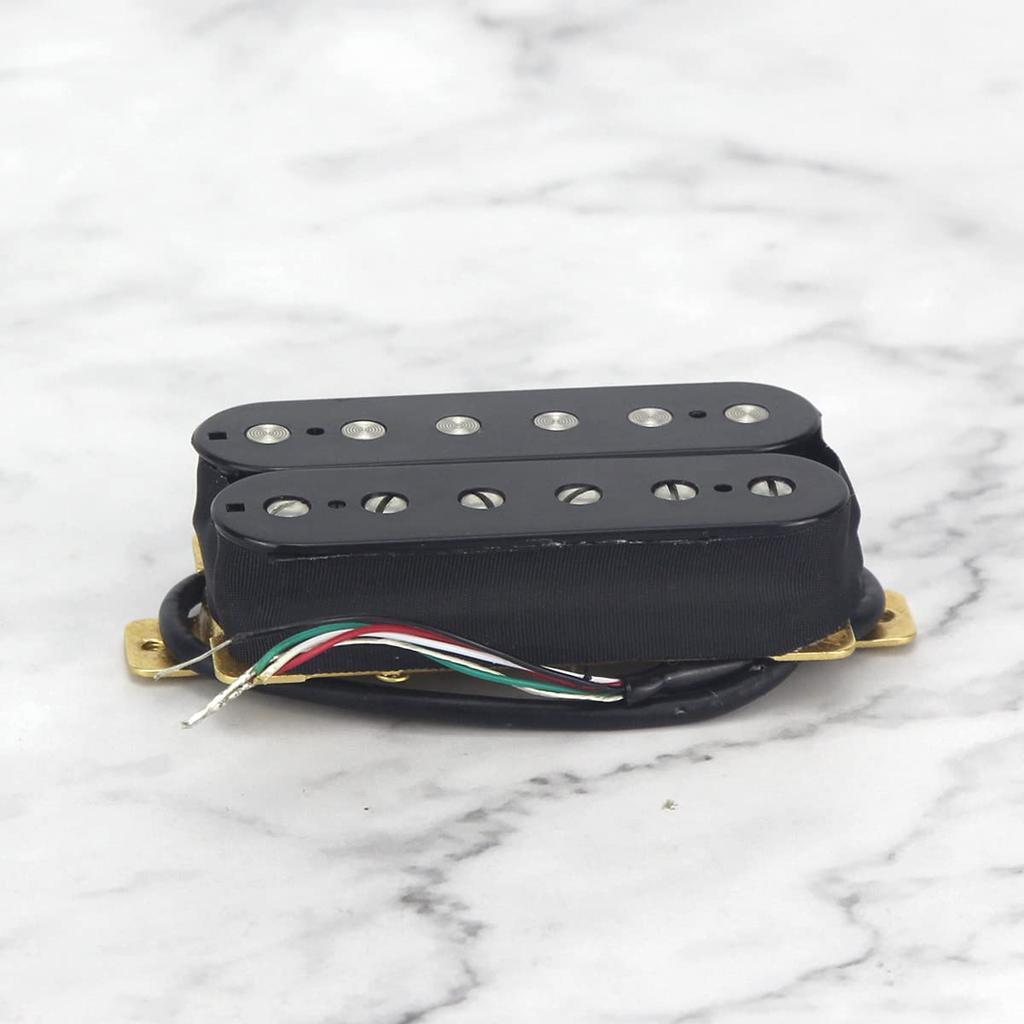 FLEOR Ceramic Humbucker Pickup Set Black Double Coil for Electric Guitars (Neck & Bridge) –
