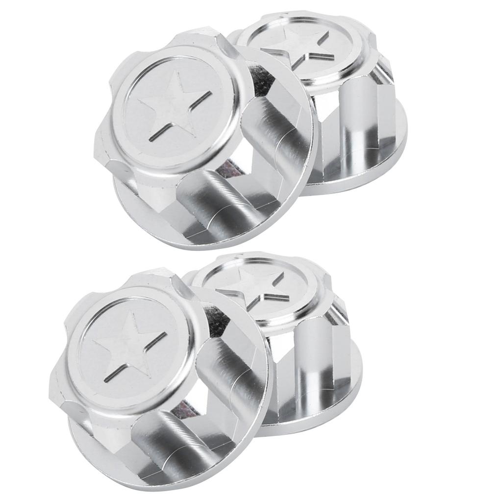 4pcs Aluminum Alloy Wheel Hub Cover Accessory Fit for X Maxx 1Celsius10 RC Car(Black )