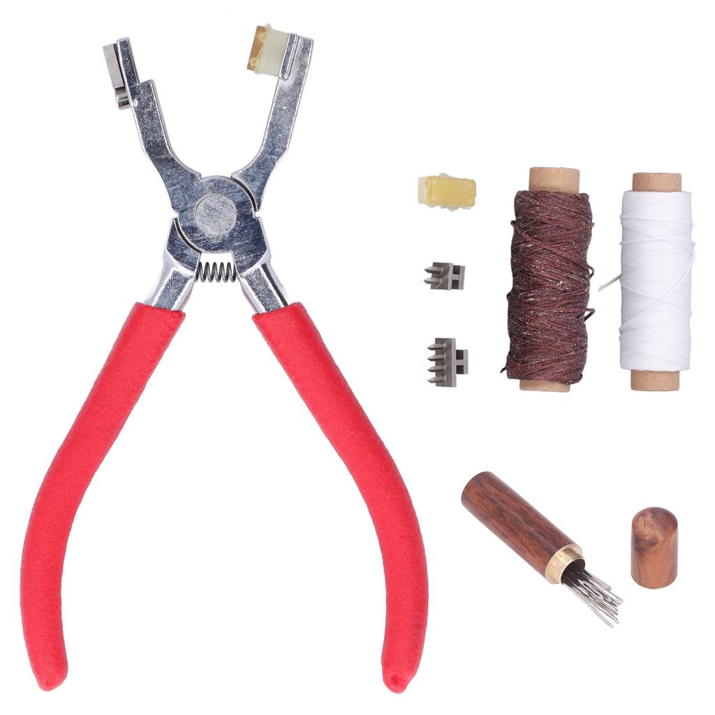 Leather Working Tools Stainless Steel Pliers Needles Threads Durable Widely Used Leather Working