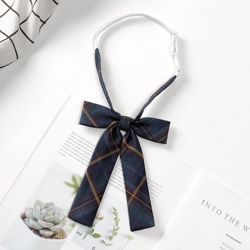 JK Bow Tie for Women, Japanese Uniform Shirt, College Style Student Plaid Tie, Men's Free Ribbon Accessories