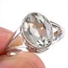 Natural Green Amethyst Gemstone Handmade 925 Solid Silver Gift Ring S.5.5 k2C62