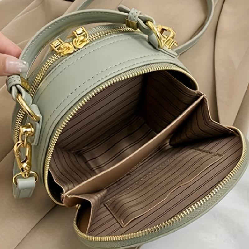 Круглая сумка через плечо с винтажной вышивкой, сумка на молнии, классическая трендовая нишевая сумка-саквояж