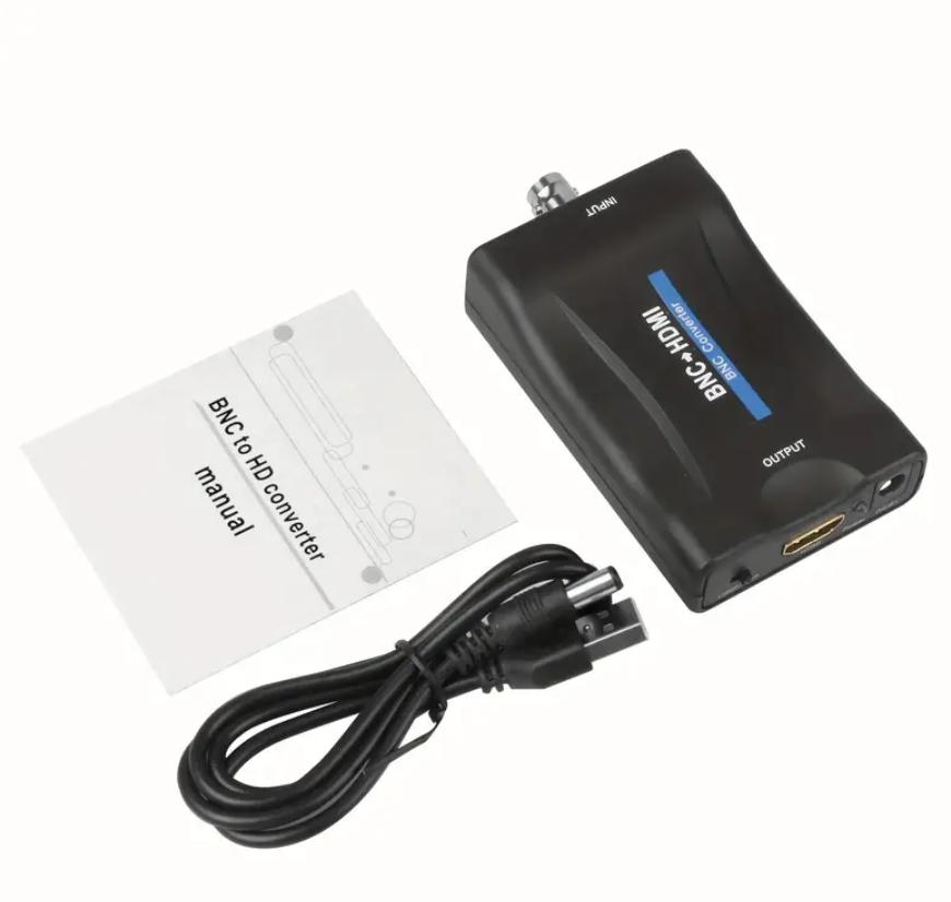 BNC to HDM1 Converter 1080P Video Audio Adapter for CCTV Camera/Monitor/Security System