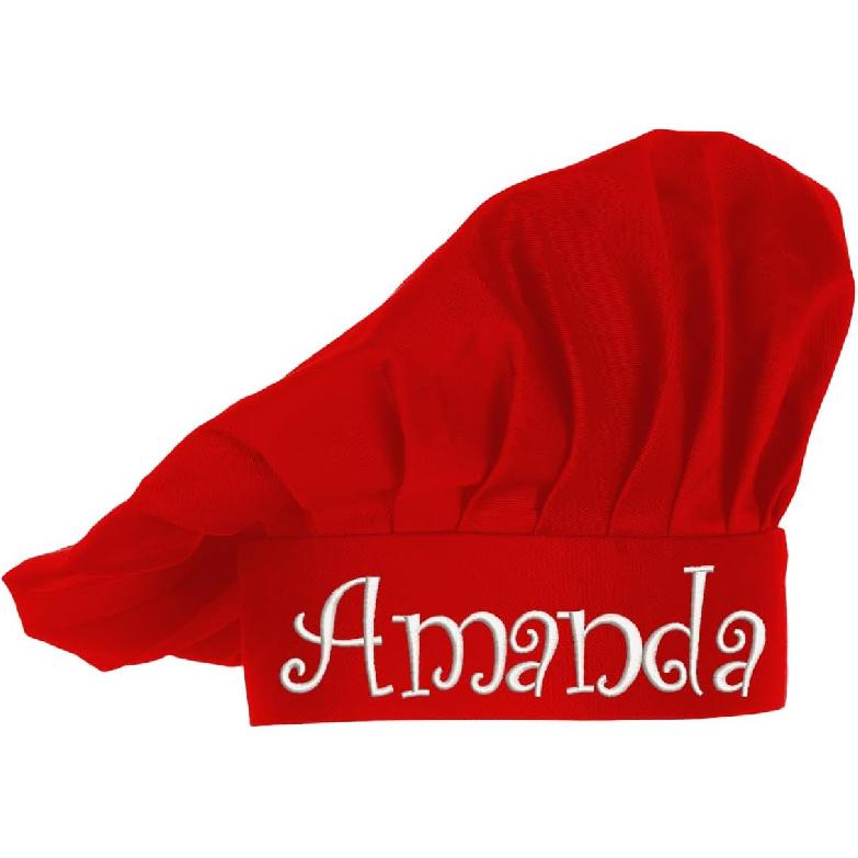 Personalized Embroidered Chef Hat with Text or Name, Ideal for Home Cooks, Professional Chef