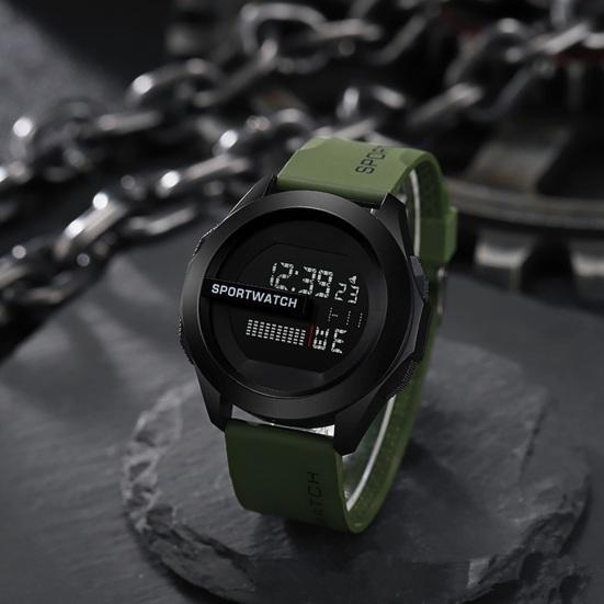 LED Electronic Watch 50m Waterproof Luminous Adjustable Soft Silicone Band Men Women Sports Wristwatch Birthday Gift