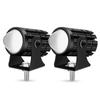 2PCS Dual Color Car Driving Fog Light Universal LED Motorcycle Headlight Spotlight Lamp Mini Projector Lens Auxiliary