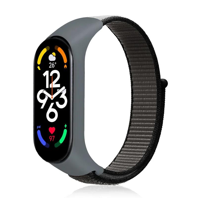 Нейлоновая петля для Xiaomi Mi Band 7-7 nfc smartwatch браслет Sport Miband7 Correa сменный браслет smart band 7 6 5 4 3 ремешок