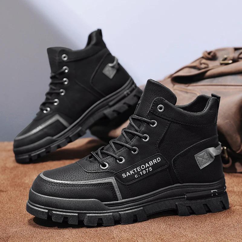 МУЖСКИЕ повседневные кроссовки на мягкой подошве для ходьбы на открытом воздухе, высокие мужские кроссовки, студенческая мода, красивые ботинки цвета хаки в городском стиле