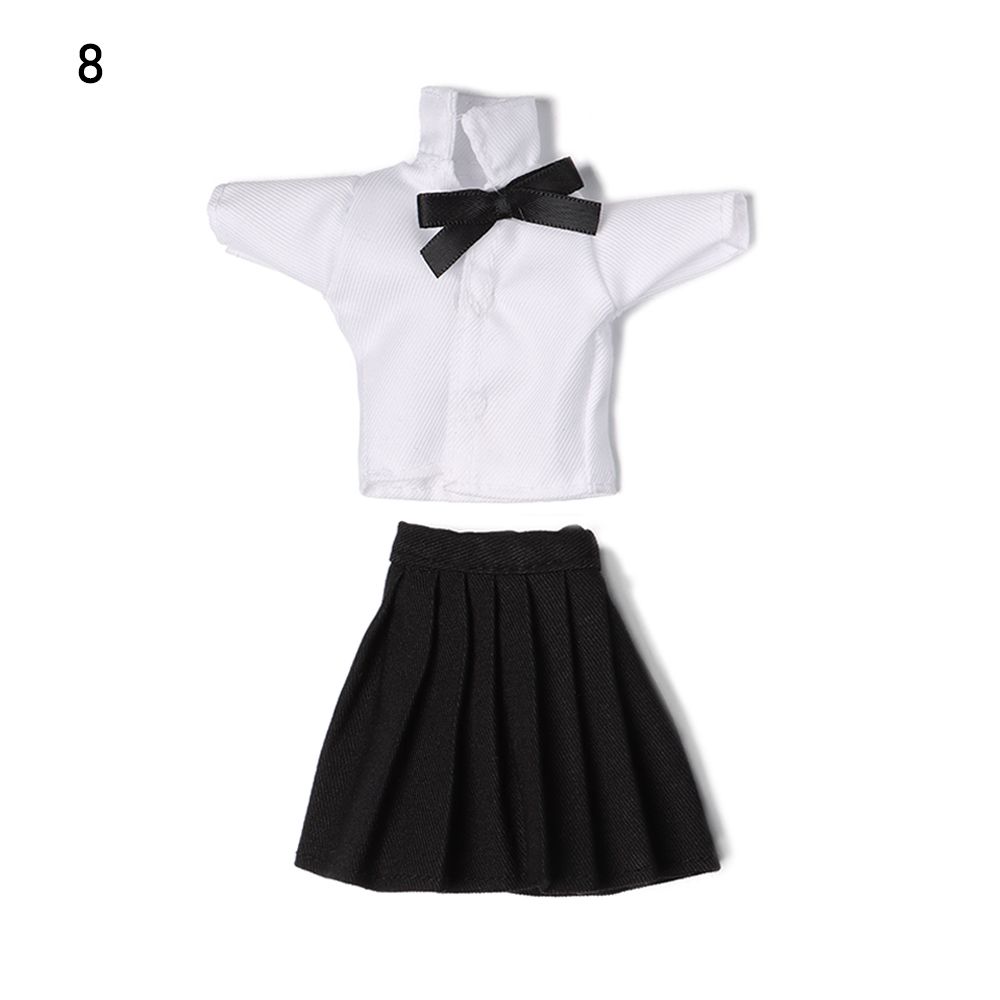 Toys Handmade Doll Accessories Tops Casual Skirts Navy Style Clothes Mini T-shirt Dressing Clothes