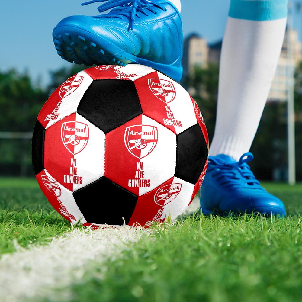 Arsenal ARSENAL Indoor Soccer Ball Colorful Machine Stitched PVC Size 5 Team Training Competition Ready Durable High-Bounce Cool Sports Gift