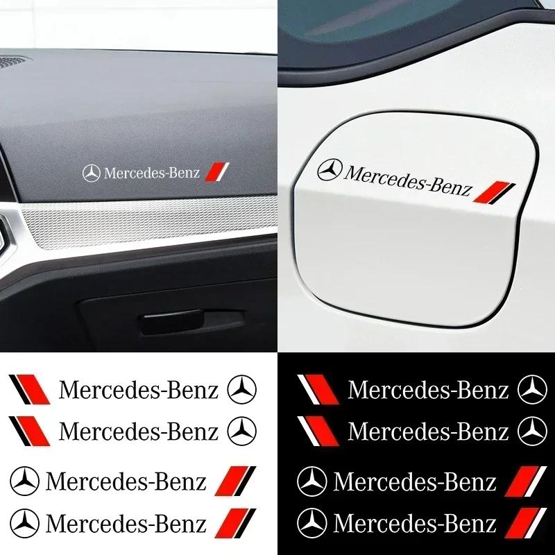 EJG4 4Pcs PVC Car Door Handle Badge Protector Decal Wiper Sticker For Mercedes Benz A C E Class GLE GLB GLC W205 W212 W213 X253