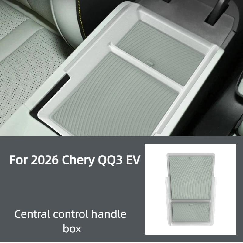 For 2026 Chery QQ3 EV Center Console Storage Box Car Multi-functional Storage Organizer Interior Accessory J1