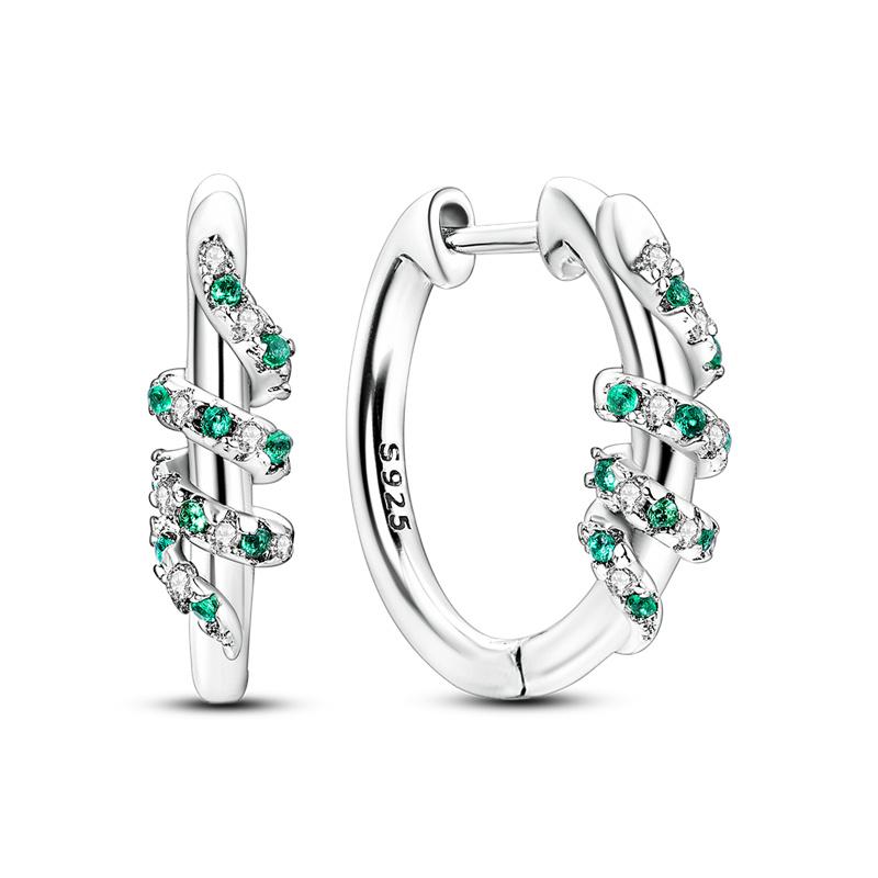 Hoop Earrings New silver 925 Rainbow, Shell, Women's Earrings Making jewelry For Women as Wedding Party Gifts