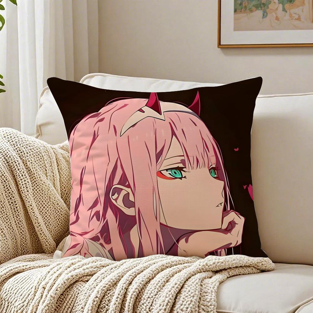 Аниме Меха 02 ноль два DARLING in the FFRANXX Наволочка Подушка Антипылевой клещ Гостиная Диван Декор Подушка Комната