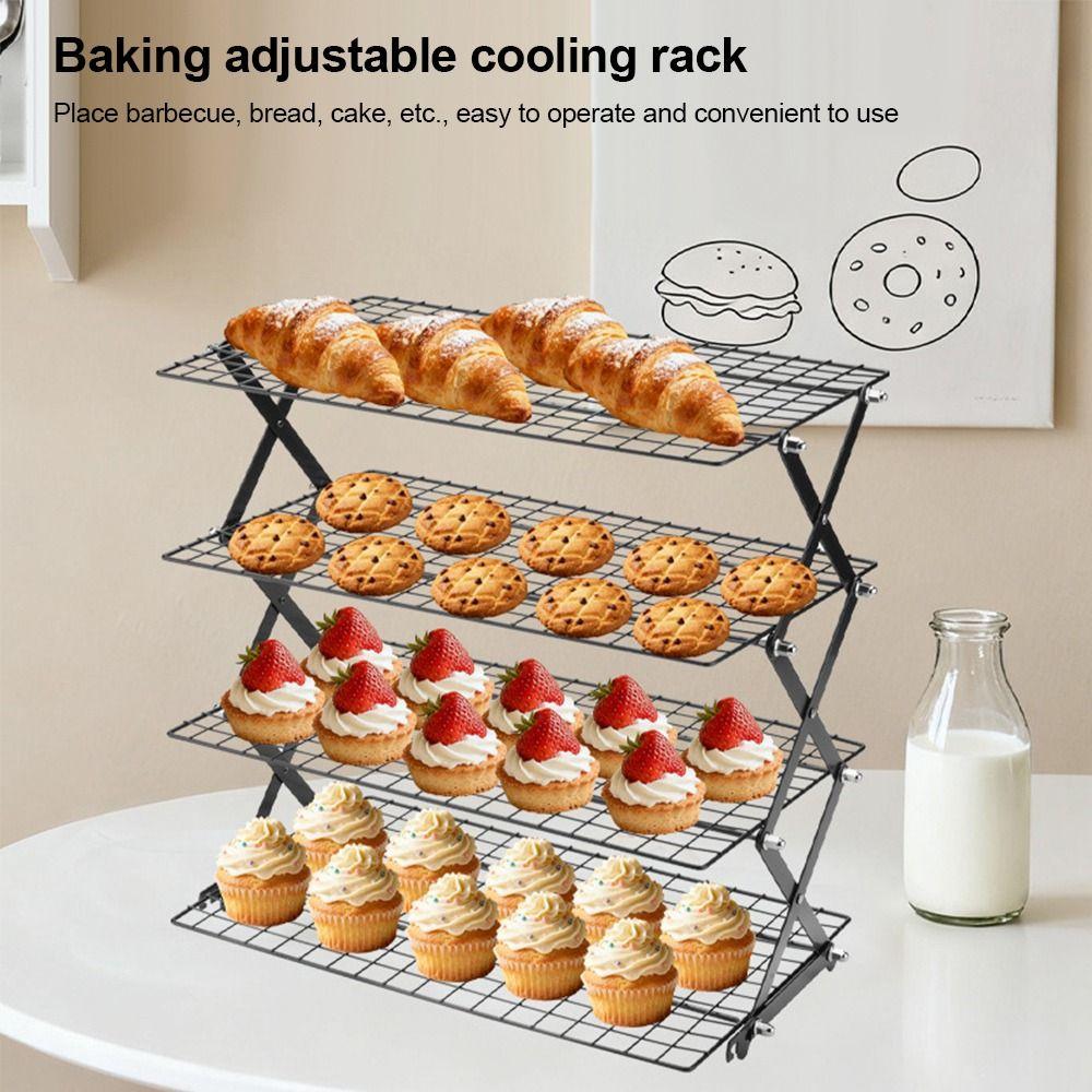Black Silver Cooling Rack Wire Grid Grid Holder High Quality Baking Cooling Tray  Baking