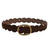 Pin Buckle Twists Woven Waistband Weave Men Belt Fashion Suede Belt  Unisex