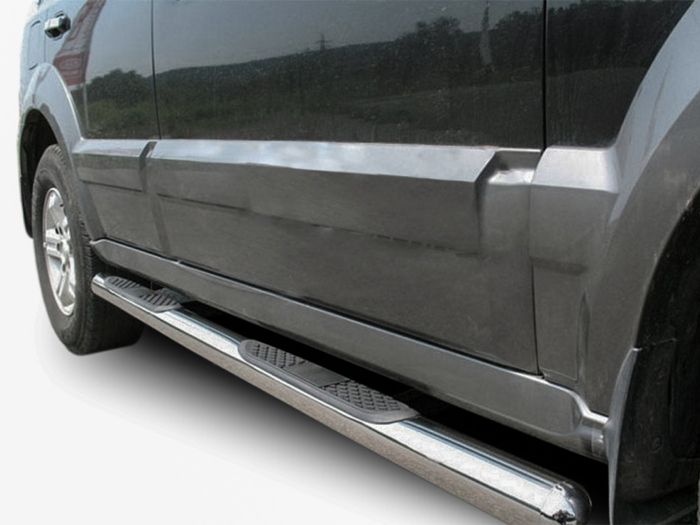 J&J Automotive | Tubes Marche-Pieds Latéraux Marche Pieds Compatible Avec Kia Sorento 2002-2008 5P, 2 Pcs, Fixation