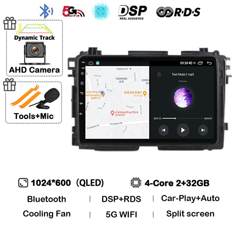 Android 14 Carplay Auto Car Radio For Honda HR-V HRV XRV Vezel 2013 - 2019 2Din GPS Multimedia Video Player Stereo 360 Camera 4G