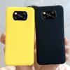 Для Xiaomi Poco X3 Pro Чехол Мягкий Матовый Жидкий Силиконовый Противоударный Бампер Чехлы для Телефонов Для Poco X3 NFC PocoX3 Candy Color Fundas