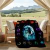 Custom Name Moonlight  Flannel Fleece Blanket Cozy Warm Throw Blanket For Couch Bed Travel All Season Use