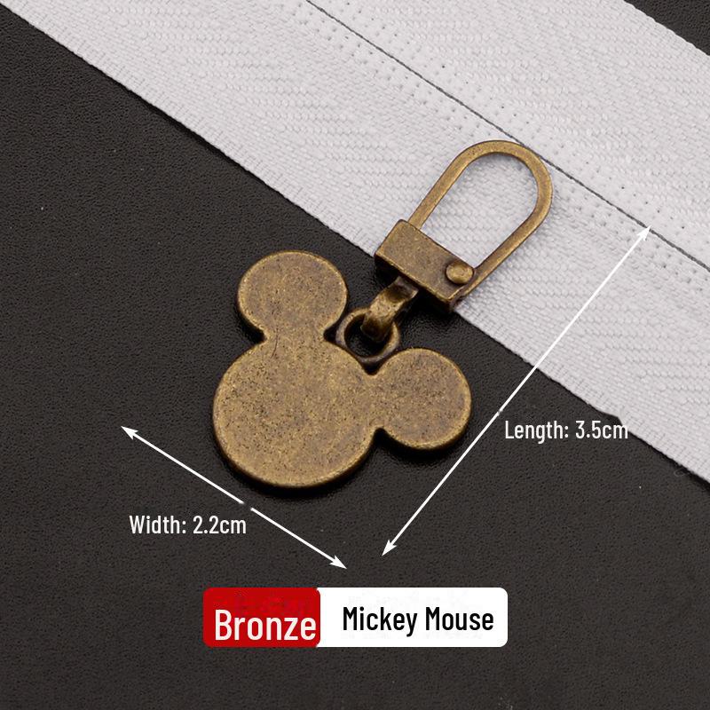 Metal Zipper Pull Tab with Removable Head for Clothing Repair and Accessories