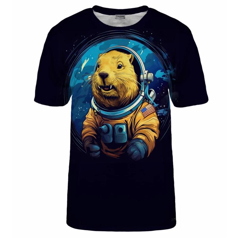 Cute Dolphin Pattern 3D Printed T-shirt for Men, Fun Dolphin Casual Short Sleeve Top, Trendy Harajuku Personalized Fashion Short Sleeve Clothing