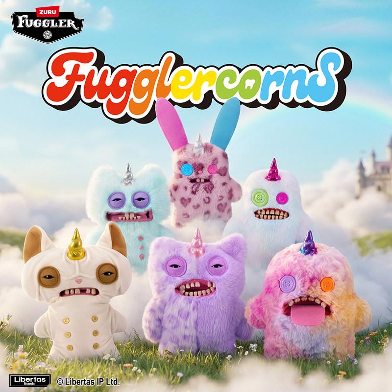 Fuggler Fugglercorns Уродливый Милый Единорог Плюшевая Игрушка Розовый Принт Сердечки Забавная Набивная Коллекционная Кукла Для Взрослых Домашний Декор