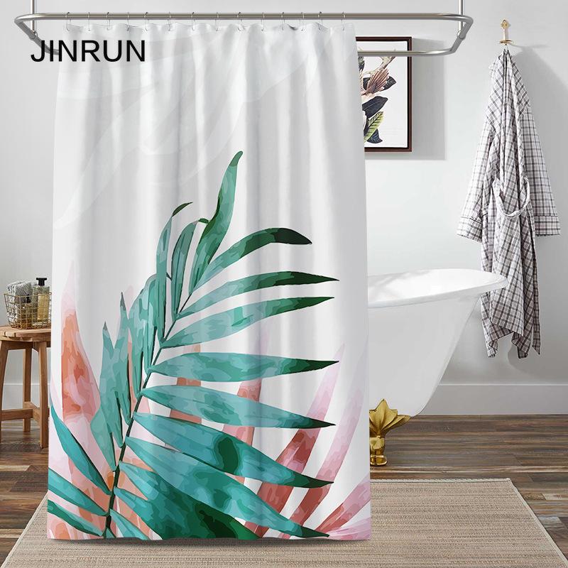 Bathroom Thickened Waterproof Curtain Mildew Proof Shower Curtain Shower Partition Curtain Shower Curtain Bathroom Curtain Free Perforation