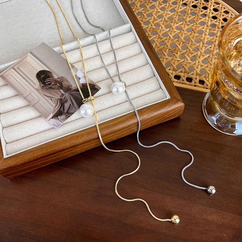 Длинное выдвижное регулируемое ожерелье, простая цепочка на ключицы для женщин