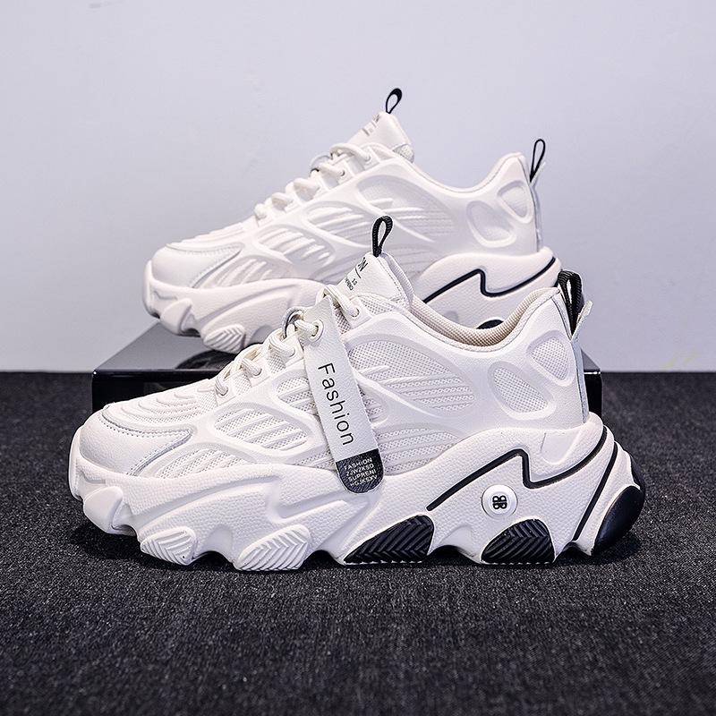Women's Trendy White Dad Sneakers - Autumn 2025, Versatile, Breathable Casual Sports Style
